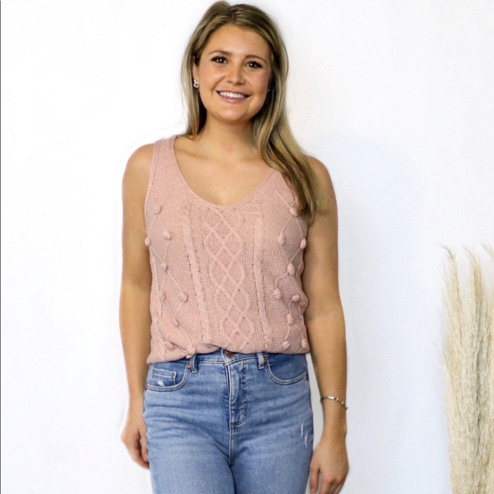 Blush dotted tank
